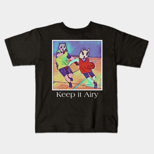 Keep it Airy: Panda playing basketball Kids T-Shirt